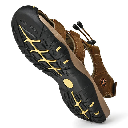 Men’s Genuine Leather Summer Roman Sandals