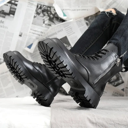 Men’s Leather Winter Ankle Boots Non-Slip