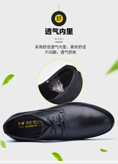 Men’s Large Size Leather Dress Derby Shoes