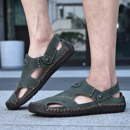 Men’s Handmade Leather Breathable Summer Sandals