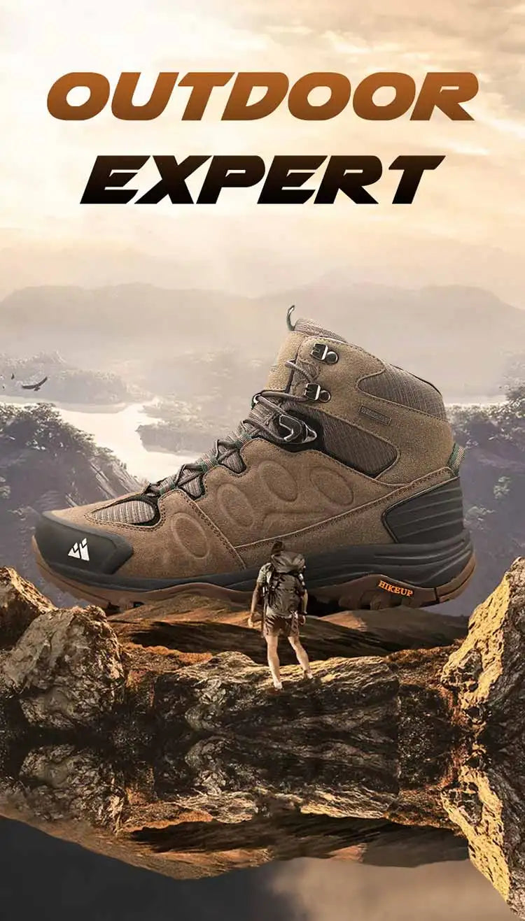 High-Top Men Suede Hiking Boots