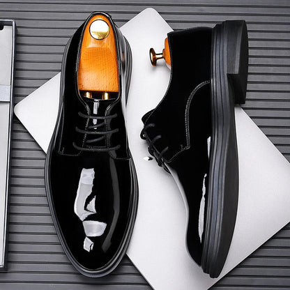 Men’s Patent Leather Height Increase Dress Shoes