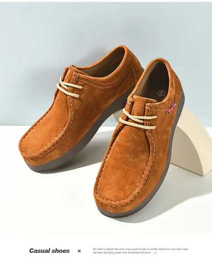 Men’s Suede Leather Lace-Up Casual Shoes