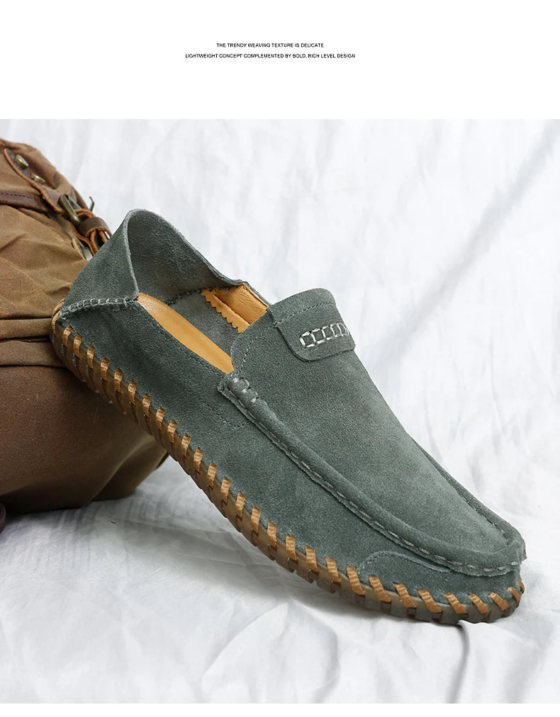 Men’s Large Size Leather Casual Loafers