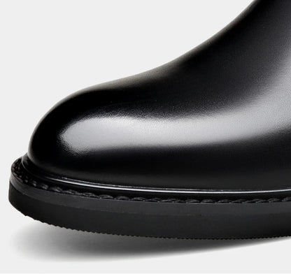Men’s Leather Ankle Chelsea Buckle Boots