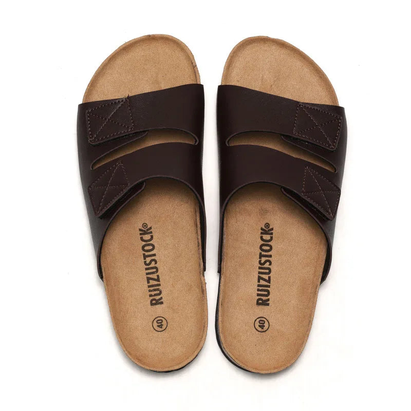 Men’s Cork Footbed Adjustable Strap Sandals