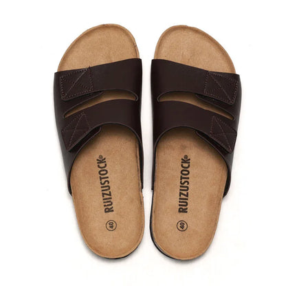 Men’s Cork Footbed Adjustable Strap Sandals