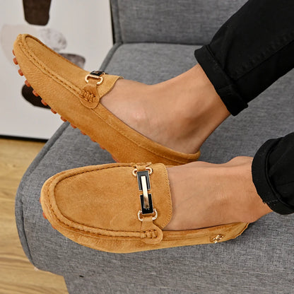 Men’s Large Size Leather Slip-On Loafers