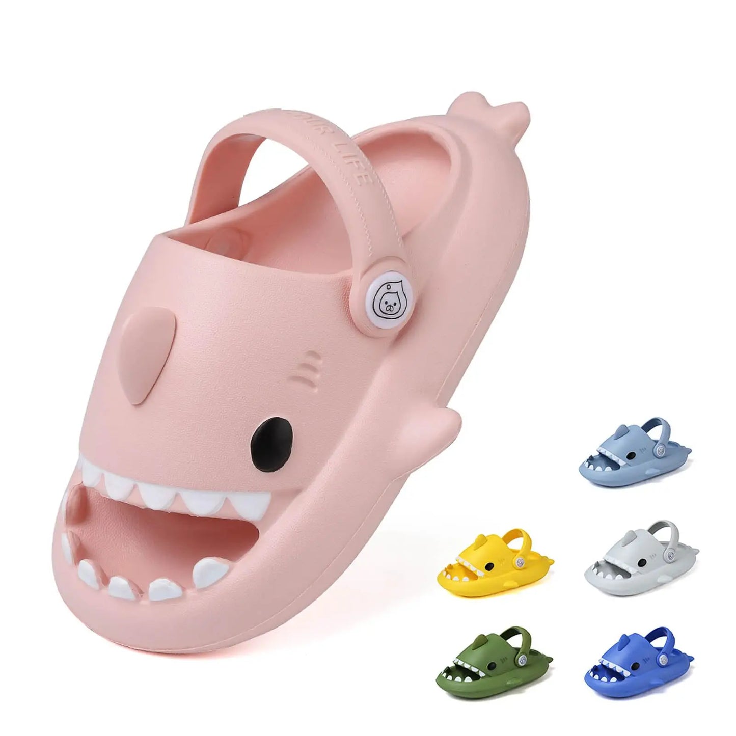 Kids Shark Cartoon Slip-On Sandals