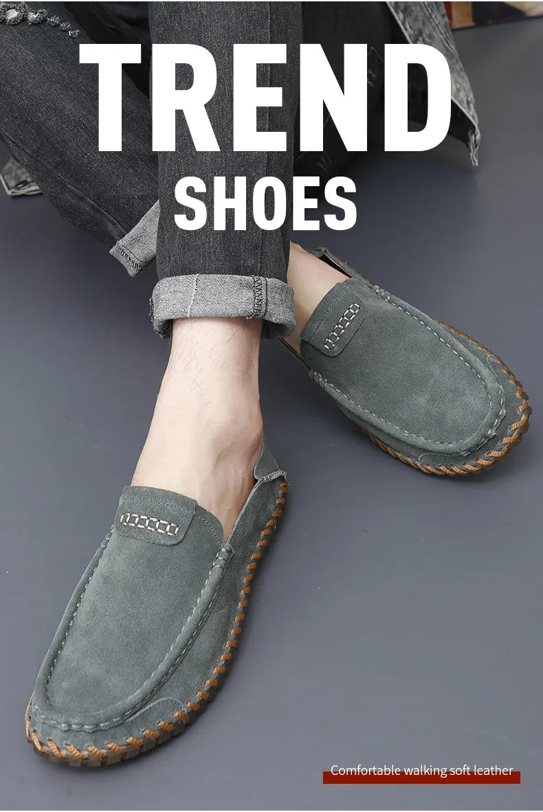 Men’s Large Size Leather Casual Loafers