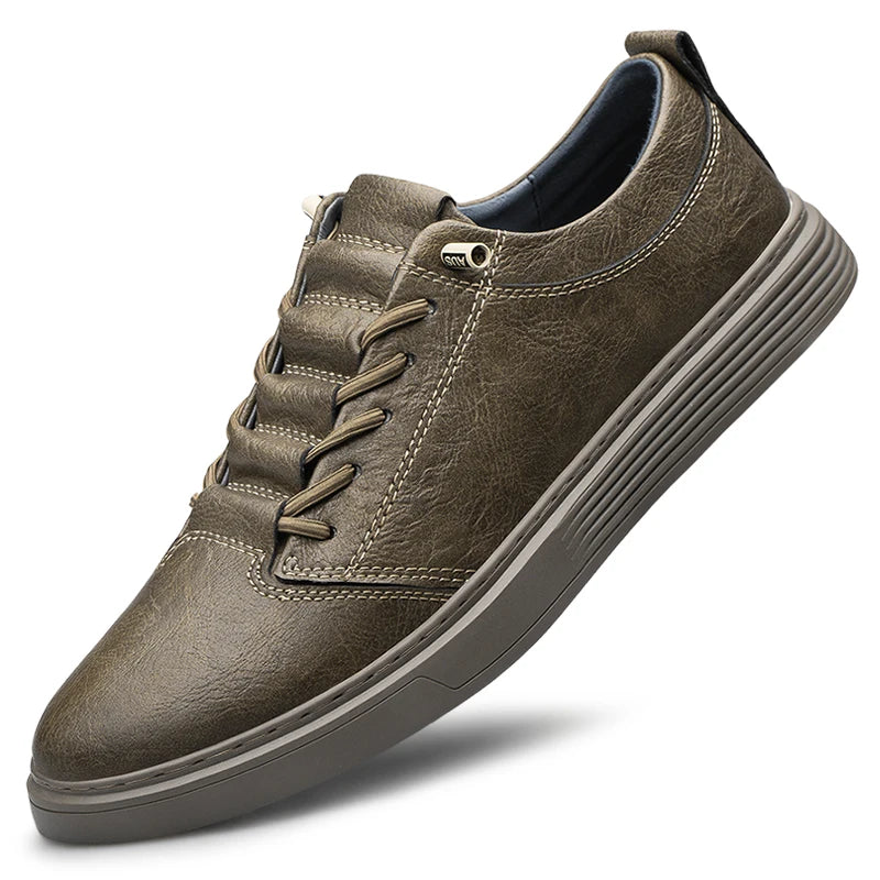 Men’s Leather Casual Oxford Flat Dress Shoes