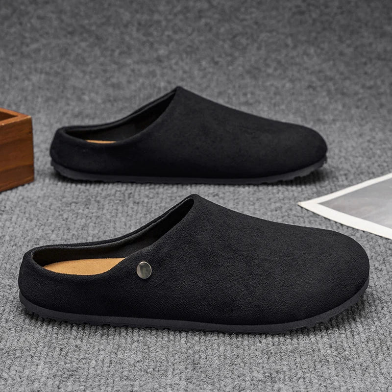 Unisex Leather Slip-On Summer Flats