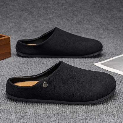 Unisex Leather Slip-On Summer Flats