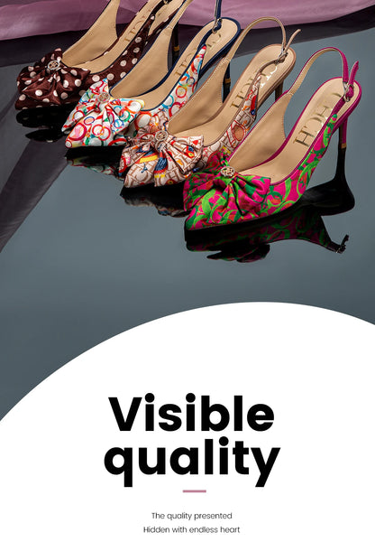 Women’s High Heel Sandals with Unique Print