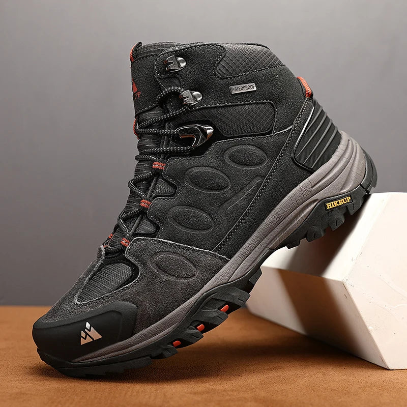 High-Top Men Suede Hiking Boots