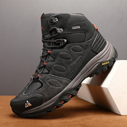 High-Top Men Suede Hiking Boots