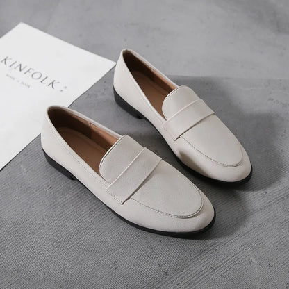 Women’s Vintage Leather Loafers Casual Flats